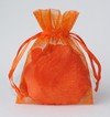 3x4 Orange Organza Bags