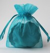 3x4 Teal Organza Bags